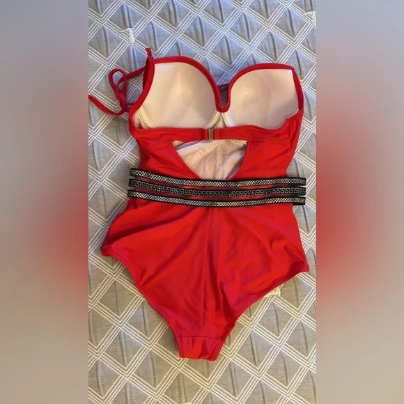 Lilly Red One Piece Swimsuit|size M - Picture 4 of 5